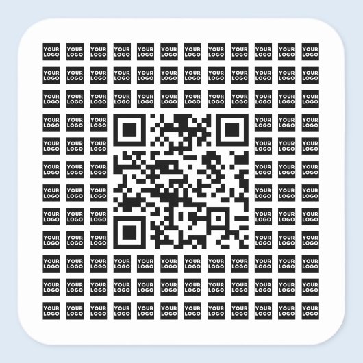 Sticker Carré Votre code QR Logo/Image Carrelé et modifiable