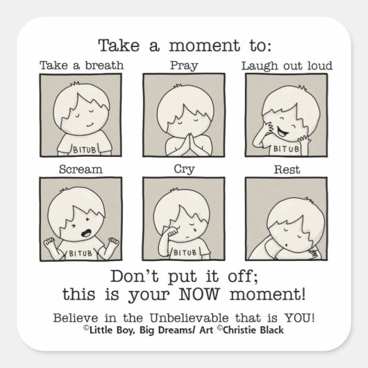 Sticker Carré Votre instant (Devant)