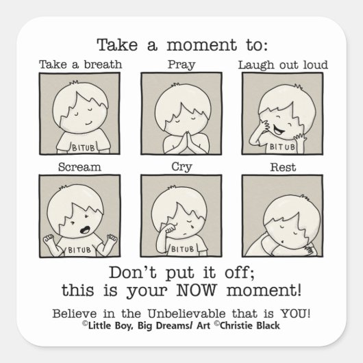 Sticker Carré Votre instant (Devant)