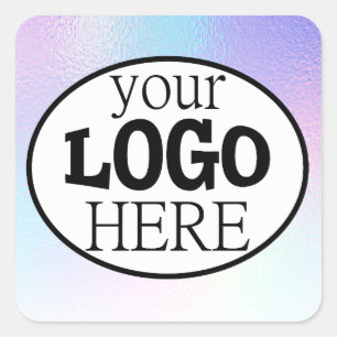 Sticker Carré Votre logo d'entreprise personnalisé sur un dégrad