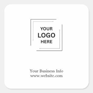 Sticker Carré Votre Logo Entreprise Corporate Moderne Minimali