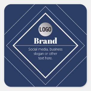 Sticker Carré Votre logo et design moderne personnalisable   Ble