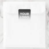 Sticker Carré Votre logo et le dégradé de couleur modifiable mod (Sac)