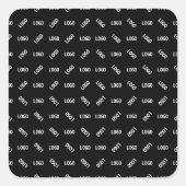 Sticker Carré Votre logo/image | Matelas géométrique moderne uni (Devant)