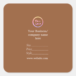 Sticker Carré Votre logo médias sociaux Code QR Balises de prix