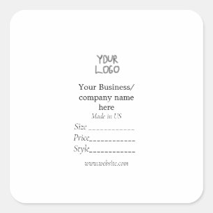 Sticker Carré Votre logo médias sociaux Code QR Balises de prix