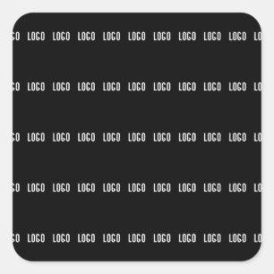 Sticker Carré Votre logo   Motif de bande profilée horizontale