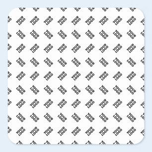 Sticker Carré Votre logo Motif répétitif alterné simple