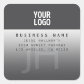 Sticker Carré Votre logo, nom commercial et monogramme (Devant)