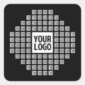 Sticker Carré Votre logo ou image | Motif moderne unique (Devant)