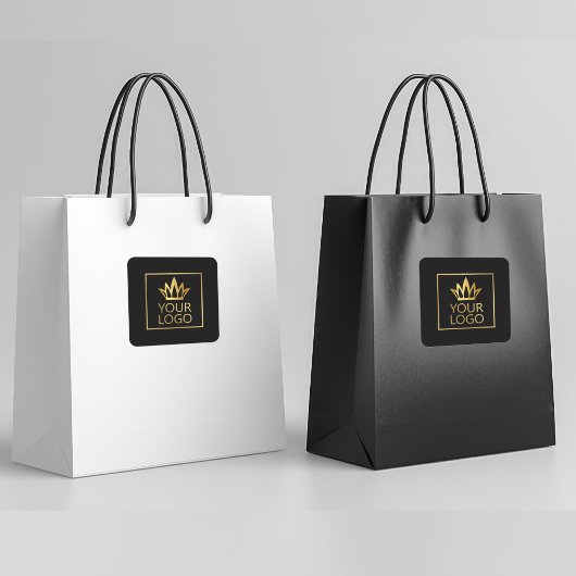 Sticker Carré Votre logo sur un Arrière - plan couleur