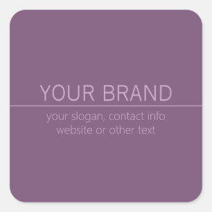 Sticker Carré Votre marque ou nom commercial Modern Purple Mauve