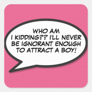 Sticker Carré Votre message Voix Buble Fun Retro