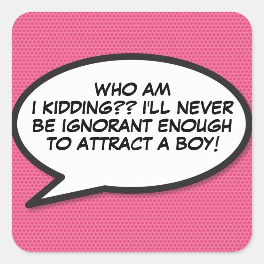 Sticker Carré Votre message Voix Buble Fun Retro (Devant)