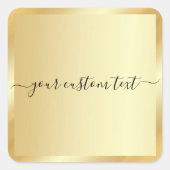 Sticker Carré Votre modèle de typographie de script de texte per (Devant)