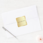 Sticker Carré Votre modèle de typographie de script de texte per (Enveloppe)