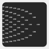 Sticker Carré Votre Motif d'arche unique Logo | Noir (modifiable (Devant)