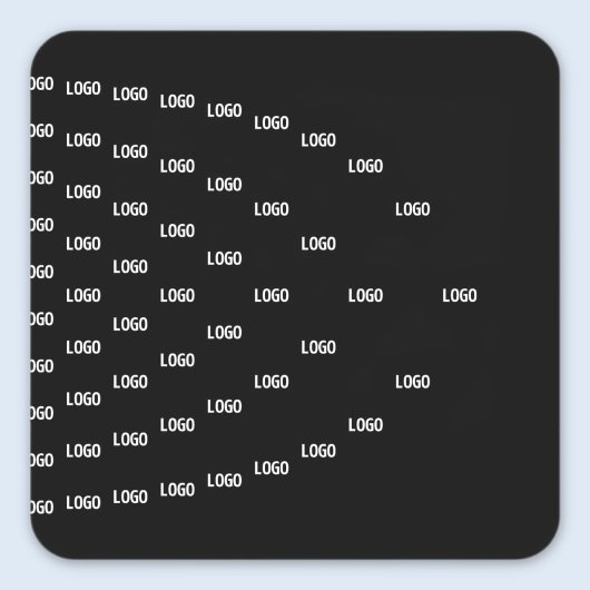 Sticker Carré Votre Motif d'arche unique Logo | Noir (modifiable