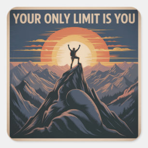 Sticker Carré Votre seule limite est vous