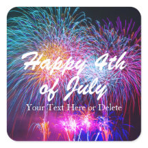 Votre texte 4 juillet Cool Fireworks Party