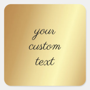 Sticker Carré Votre texte personnalisé ici Modèle Glam Elegant G