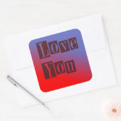 Sticker Carré Vous aime foncé (Enveloppe)