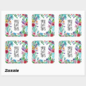 Sticker Carré Vous Avez Cette Citation Cute Boho Floral (Feuille)