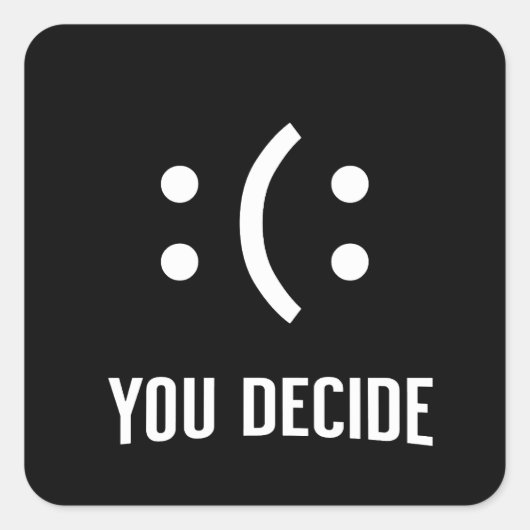 Sticker Carré Vous décidez Emoji Mood Design (Devant)
