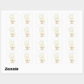 Sticker Carré Vous envoyer des images (Feuille)