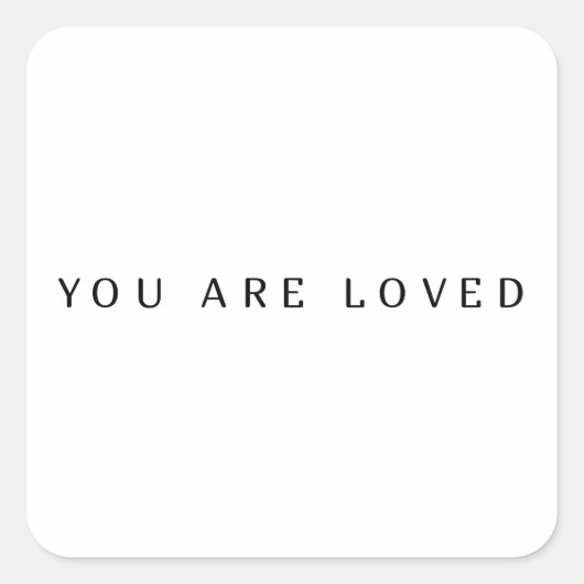 Sticker Carré Vous êtes aimés (Devant)