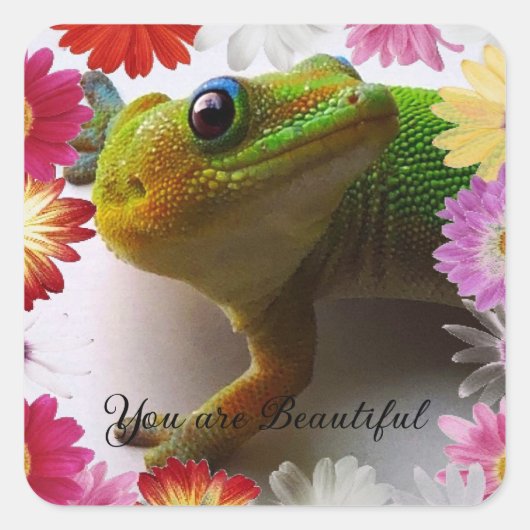 Sticker Carré Vous êtes Belle (Devant)