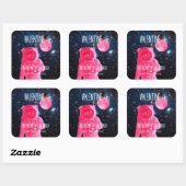 Sticker Carré Vous êtes hors de ce monde Valentine (Feuille)