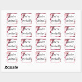 Sticker Carré Vous êtes invité (Feuille)