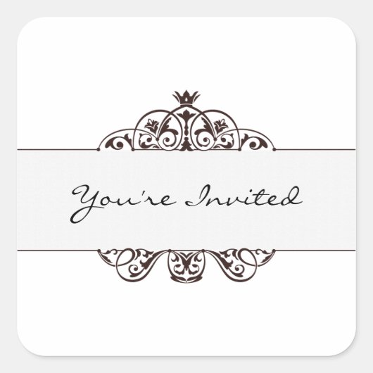 Sticker Carré Vous êtes invité (Devant)