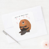 Sticker Carré Vous êtes la fièvre du castor (Enveloppe)