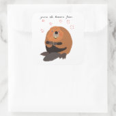 Sticker Carré Vous êtes la fièvre du castor (Sac)