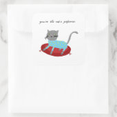 Sticker Carré Vous êtes le pyjama du chat (Sac)