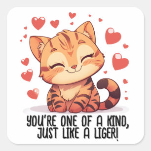 Sticker Carré Vous êtes l'un des genres...Liger Saint-Valentin