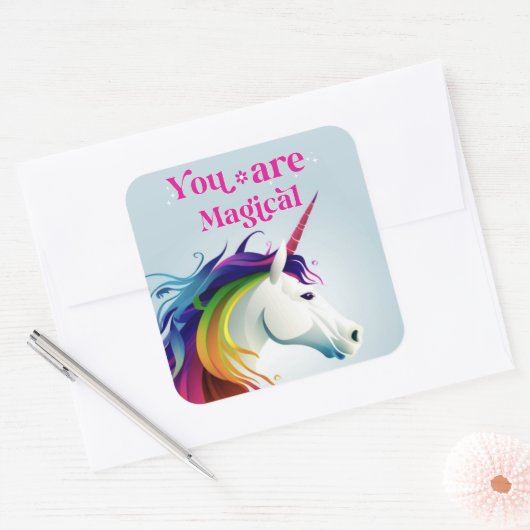 Sticker Carré Vous êtes magique (Enveloppe)