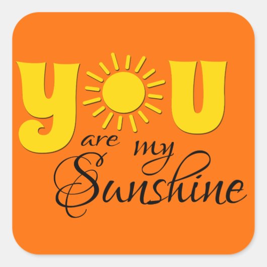 Sticker Carré Vous êtes mon soleil (Devant)