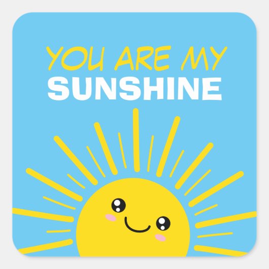 Sticker Carré Vous êtes mon soleil (Devant)