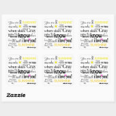 Sticker Carré Vous êtes mon soleil, mon seul soleil (Feuille)