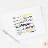 Sticker Carré Vous êtes mon soleil, mon seul soleil (Enveloppe)