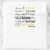 Sticker Carré Vous êtes mon soleil, mon seul soleil (Sac)