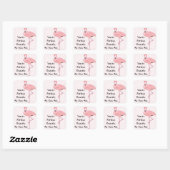 Sticker Carré Vous êtes parfait comme vous êtes Flamant rose ros (Feuille)