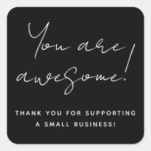 Sticker Carré Vous Êtes Super Moderne Script Black Revendeur Mer