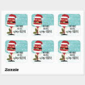 Sticker Carré vous me faites sentir le vin de noël drful vin drô (Feuille)