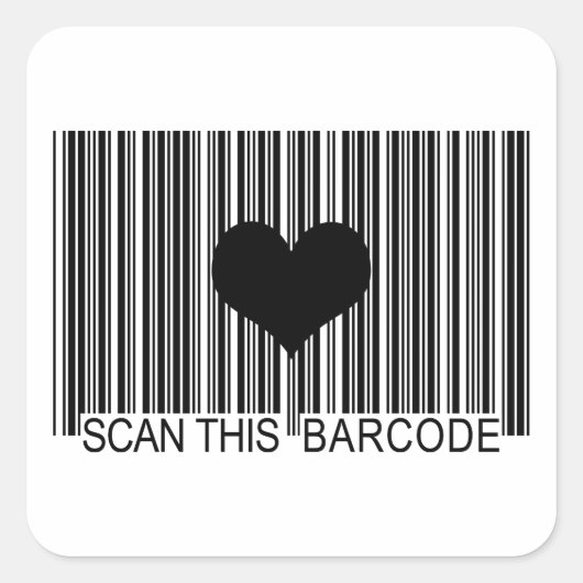 STICKER CARRÉ VOUS ME MANQUEZ BARCODE (Devant)