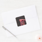 Sticker Carré Vous regarder - Version rose (Enveloppe)