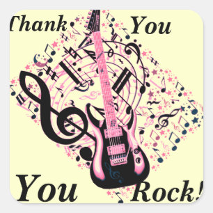 Sticker Carré Vous, Rock !_